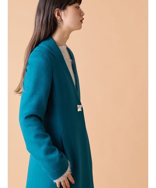 LILY BROWN(リリーブラウン)の「【WEB限定サイズあり】チェスターコート(チェスターコート・レディース・アイボリー/ライトグレー/ブラック/ネイビー/グリーン・0/1/2)」の9枚目の写真