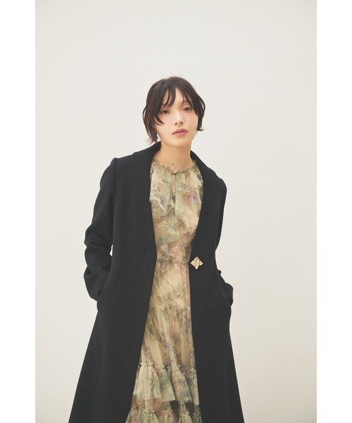 LILY BROWN(リリーブラウン)の「【WEB限定サイズあり】チェスターコート(チェスターコート・レディース・アイボリー/ライトグレー/ブラック/ネイビー/グリーン・0/1/2)」の3枚目の写真