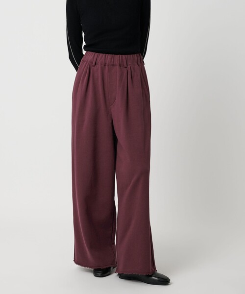 CITEN（シテン）の「<CITEN>タックスウェットワイドパンツ（スウェットパンツ・レディース・ブラック/ライトグレー/ダークブラウン・M/S）」の3枚目の写真