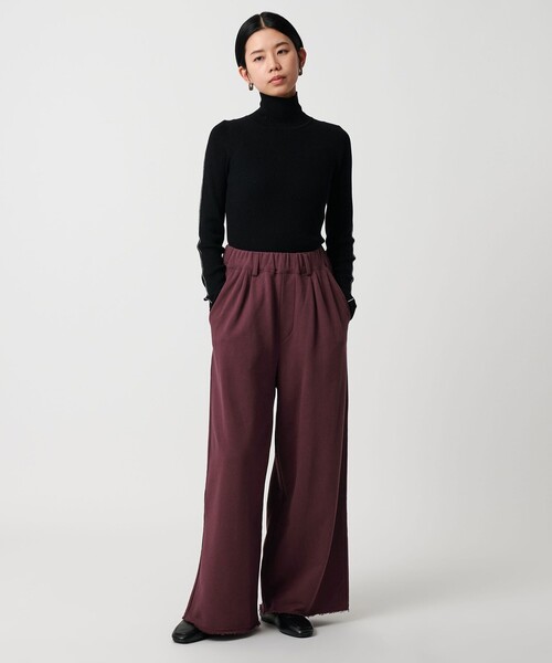 CITEN（シテン）の「<CITEN>タックスウェットワイドパンツ（スウェットパンツ・レディース・ブラック/ライトグレー/ダークブラウン・M/S）」の9枚目の写真