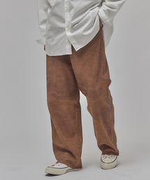 EDIFICE 本革 スエード パンツ 茶 ブラウン エディフィス 日本製 EDIFICE 本革 スエード パンツ 茶 ブラウン エディフィス 日本製