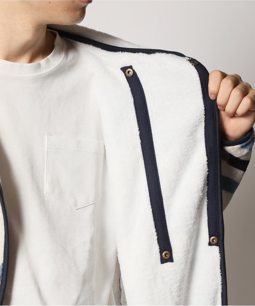 ARCADE（アーケード）の「着る毛布 総柄フリース ルームウェア ガウンパーカー（ガウン/バスローブ・メンズ・ベージュ/ブルー・LL/M/L）」の5枚目の写真