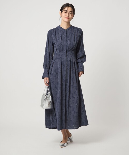 セール】ジャカード ウエスト タック ワンピース 2（ワンピース