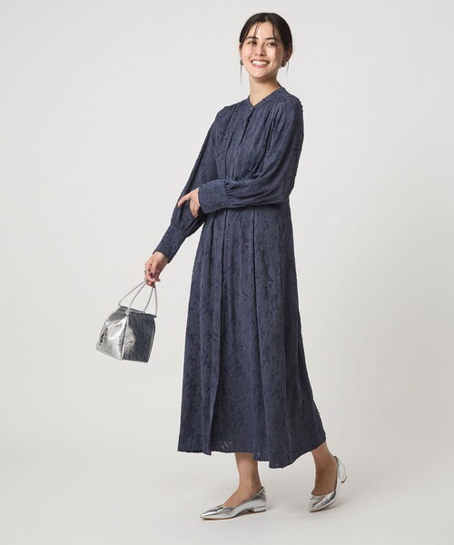 セール】ジャカード ウエスト タック ワンピース 2（ワンピース