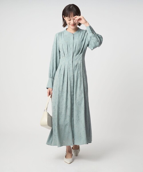 セール】ジャカード ウエスト タック ワンピース 2（ワンピース