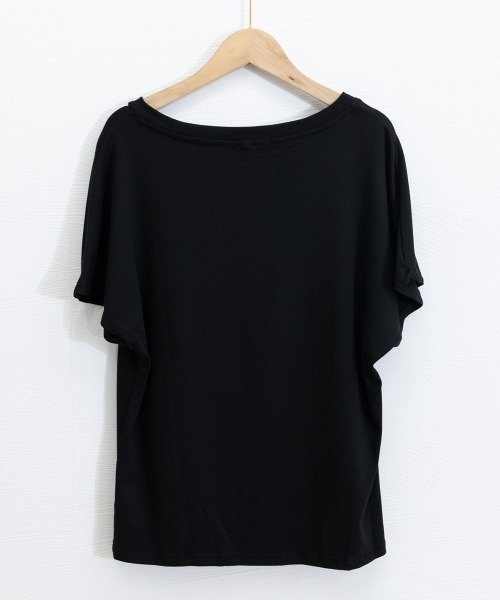 Miniministore(ミニミニストア)の「VネックTシャツ春夏 半袖トップス韓国風(Tシャツ/カットソー・レディース・ホワイト/ブラック・FREE)」の22枚目の写真