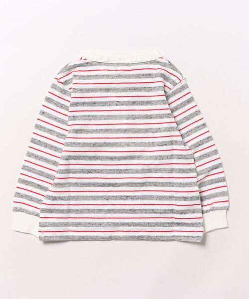 RAGMART（ラグマート）の「二双天竺長袖ラガーシャツ（Tシャツ/カットソー・キッズ・ブルー/オフホワイト・90cm/95cm/80ｃｍ）」の3枚目の写真