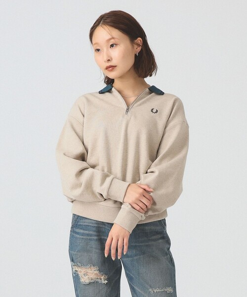 セール】FRED PERRY / Zip Neck Collar Sweatshirt（スウェット