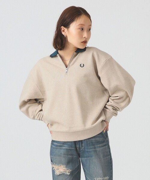 セール】FRED PERRY / Zip Neck Collar Sweatshirt（スウェット