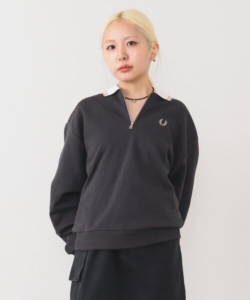 セール】FRED PERRY / Zip Neck Collar Sweatshirt（スウェット
