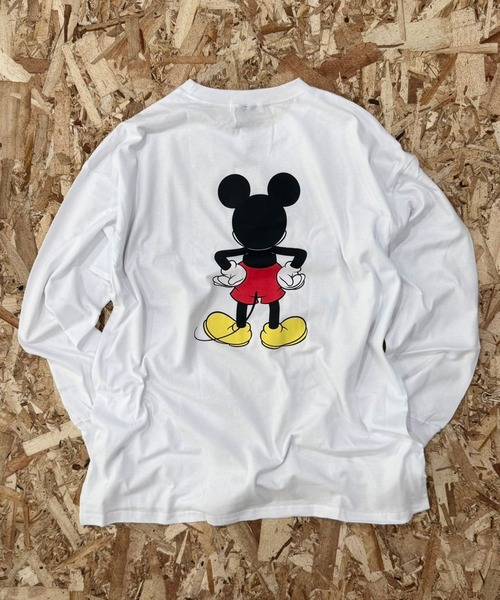 Disney（ディズニー）の「【Disney/ディズニー】　MICKEY　ミッキーマウス　　オーバーサイズ　半袖Tシャツ（スウェット・メンズ・グレー系その他/オフホワイト/杢グレー/チャコールグレー/ダークグリーン/ホワイト系その他2/ホワイト系その他/ベージュ系その他/ホワイト系その他3/オレンジ/ベージュ/ネイビー/グレー系その他2/グレー系その他3/グレー系その他4/グリーン系その他・M/L/XL）」の5枚目の写真