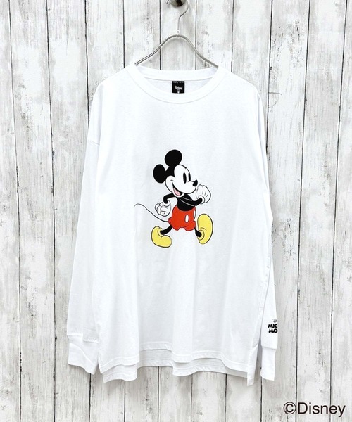 Disney（ディズニー）の「【Disney/ディズニー】　MICKEY　ミッキーマウス　　オーバーサイズ　半袖Tシャツ（スウェット・メンズ・グレー系その他/オフホワイト/杢グレー/チャコールグレー/ダークグリーン/ホワイト系その他2/ホワイト系その他/ベージュ系その他/ホワイト系その他3/オレンジ/ベージュ/ネイビー/グレー系その他2/グレー系その他3/グレー系その他4/グリーン系その他・M/L/XL）」の19枚目の写真