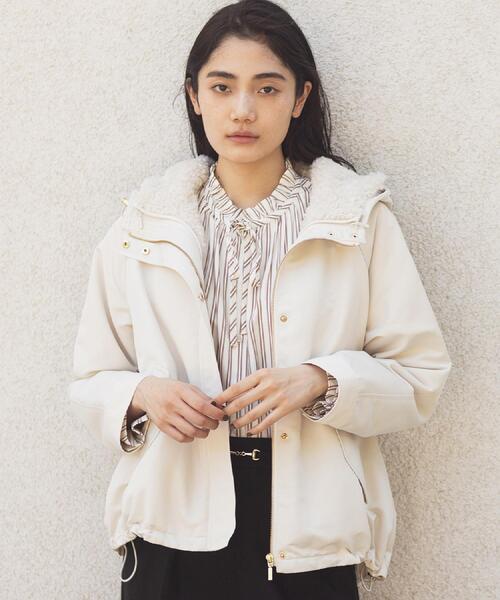 grove（グローブ）の「【名品アウター/3WAY・はっ水】ボアライナー付マウンテンパーカ（ブルゾン・レディース・オフホワイト/ブラック/ナチュラル/ブラウン系その他・01/02/03/04/05）」の6枚目の写真