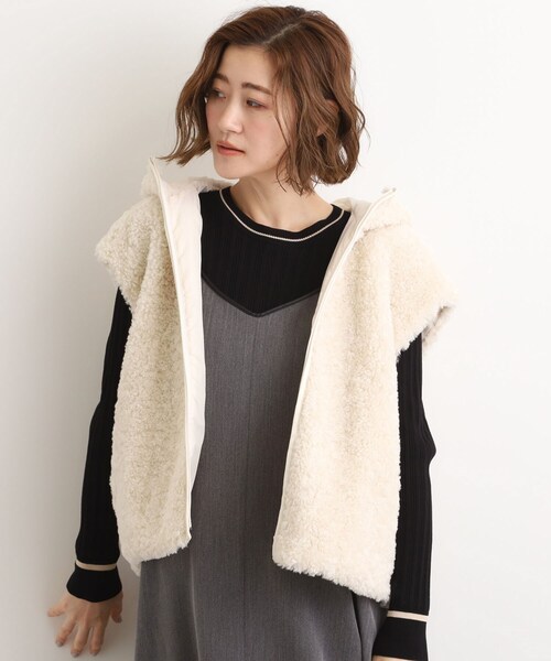 grove（グローブ）の「【名品アウター/3WAY・はっ水】ボアライナー付マウンテンパーカ（ブルゾン・レディース・オフホワイト/ブラック/ナチュラル/ブラウン系その他・01/02/03/04/05）」の12枚目の写真