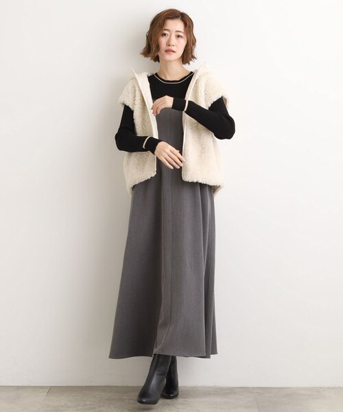 grove（グローブ）の「【名品アウター/3WAY・はっ水】ボアライナー付マウンテンパーカ（ブルゾン・レディース・オフホワイト/ブラック/ナチュラル/ブラウン系その他・01/02/03/04/05）」の13枚目の写真