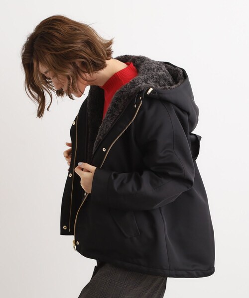 grove（グローブ）の「【名品アウター/3WAY・はっ水】ボアライナー付マウンテンパーカ（ブルゾン・レディース・オフホワイト/ブラック/ナチュラル/ブラウン系その他・01/02/03/04/05）」の15枚目の写真