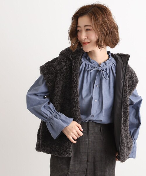 grove（グローブ）の「【名品アウター/3WAY・はっ水】ボアライナー付マウンテンパーカ（ブルゾン・レディース・オフホワイト/ブラック/ナチュラル/ブラウン系その他・01/02/03/04/05）」の18枚目の写真