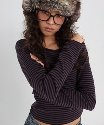 BLACKUP（ブラックアップ）の「[B-BASIC] スタンダードストライプ長袖Tシャツ（Tシャツ/カットソー）」