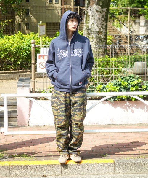 BEN DAVIS(ベンデイビス)の「【BEN DAVIS/ベンデイビス】フロント ワッペン フルジップ フーディー ヘビーウェイト 裏起毛(パーカー・メンズ・ネイビー/グレー/ブラック・MEDIUM/X-LARGE/LARGE)」の7枚目の写真