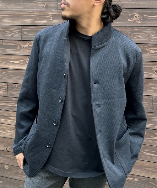 VENCEEXCHANGE（ヴァンスエクスチェンジ）の「スタンドジャケット（テーラードジャケット・メンズ・ネイビー/グレー・LL/M/L）」の2枚目の写真