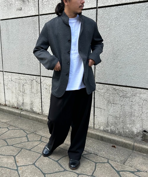 VENCEEXCHANGE（ヴァンスエクスチェンジ）の「スタンドジャケット（テーラードジャケット・メンズ・ネイビー/グレー・LL/M/L）」の8枚目の写真