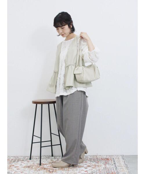 Samansa Mos2 blue（サマンサモスモスブルー）の「タックイージーパンツ（その他パンツ・レディース・チャコールグレー/ブラウン/グレー・F）」の20枚目の写真