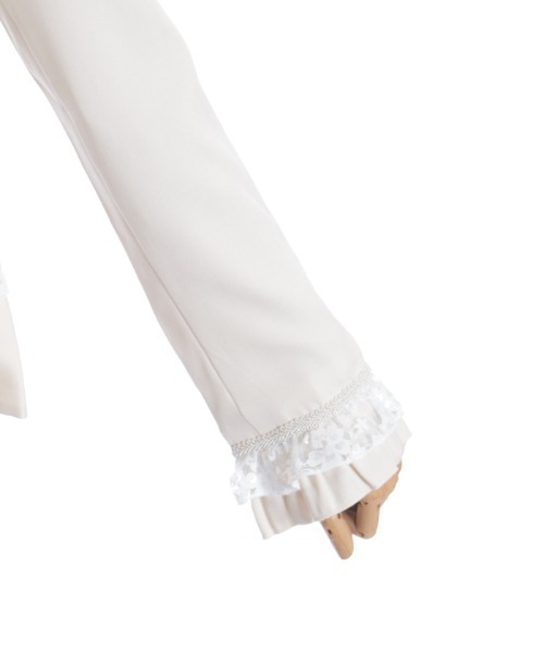 axes femme（アクシーズファム）の「フィッシュテールレースジャケット（テーラードジャケット・レディース・キナリ/ダークグリーン/ブラック・FREE）」の16枚目の写真