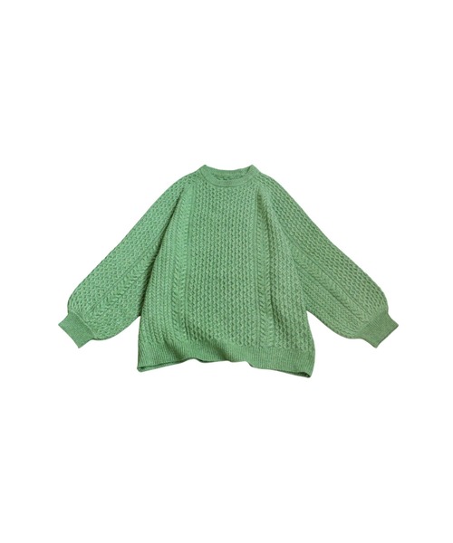 antiqua(アンティカ)の「ケーブル編みニット(ニット/セーター・レディース・ブラック/グリーン/ベージュ・ONESIZE)」の17枚目の写真