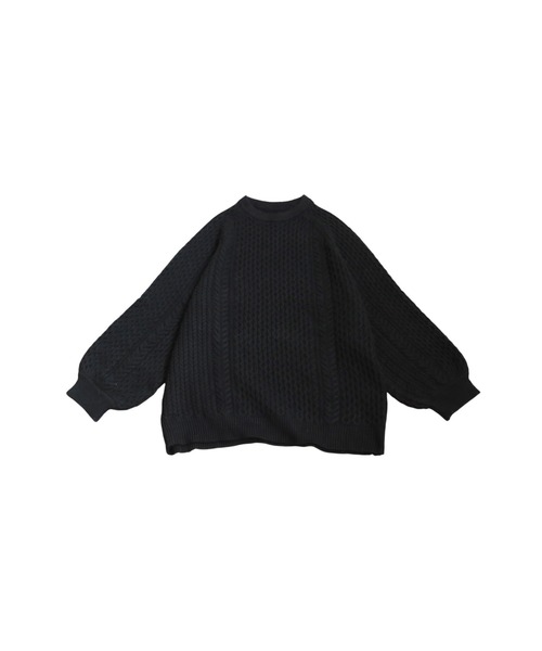 antiqua(アンティカ)の「ケーブル編みニット(ニット/セーター・レディース・ブラック/グリーン/ベージュ・ONESIZE)」の15枚目の写真