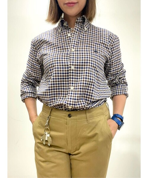 BROOKS BROTHERS(ブルックスブラザーズ)の「ラグジュアリー コットンツイル GFロゴ チェック カジュアルシャツ Regular Fit(シャツ/ブラウス・メンズ・ブルー/レッド/ブラウン・MEDIUM/SMALL/LARGE)」の7枚目の写真