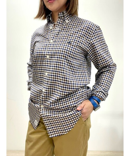 BROOKS BROTHERS(ブルックスブラザーズ)の「ラグジュアリー コットンツイル GFロゴ チェック カジュアルシャツ Regular Fit(シャツ/ブラウス・メンズ・ブルー/レッド/ブラウン・MEDIUM/SMALL/LARGE)」の8枚目の写真