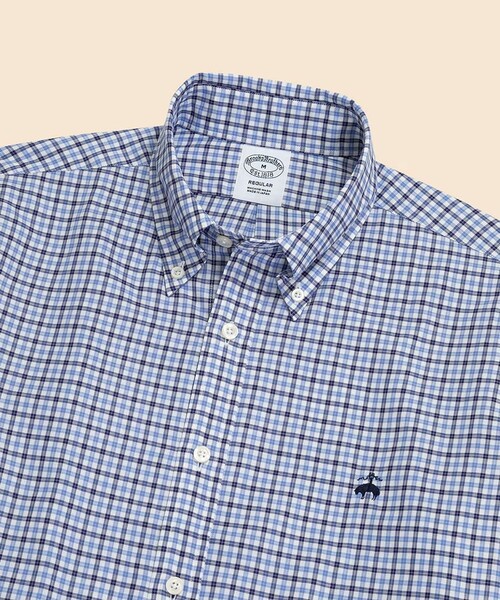 BROOKS BROTHERS(ブルックスブラザーズ)の「ラグジュアリー コットンツイル GFロゴ チェック カジュアルシャツ Regular Fit(シャツ/ブラウス・メンズ・ブルー/レッド/ブラウン・MEDIUM/SMALL/LARGE)」の9枚目の写真