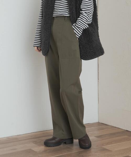 URBAN RESEARCH DOORS（アーバンリサーチドアーズ）の「カポックベイカーイージーパンツ（その他パンツ・レディース・カーキ/チャコールグレー・MEDIUM/SMALL）」の12枚目の写真