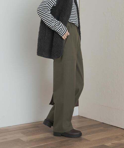 URBAN RESEARCH DOORS（アーバンリサーチドアーズ）の「カポックベイカーイージーパンツ（その他パンツ・レディース・カーキ/チャコールグレー・MEDIUM/SMALL）」の14枚目の写真