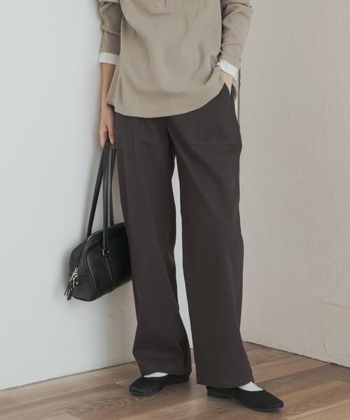 URBAN RESEARCH DOORS（アーバンリサーチドアーズ）の「カポックベイカーイージーパンツ（その他パンツ・レディース・カーキ/チャコールグレー・MEDIUM/SMALL）」の6枚目の写真