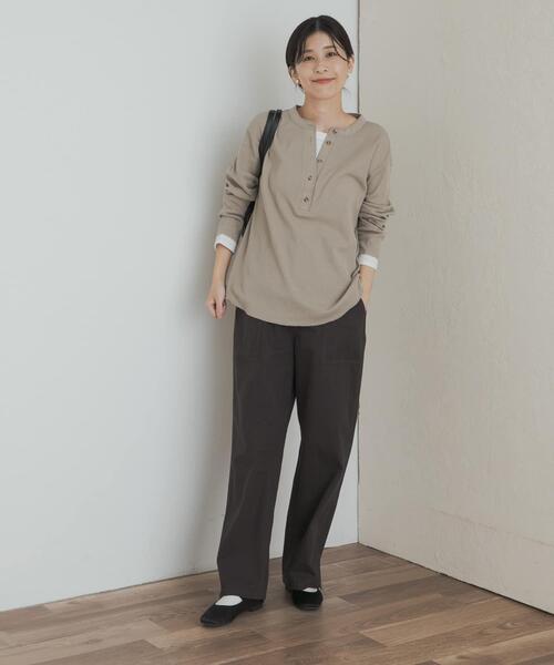 URBAN RESEARCH DOORS（アーバンリサーチドアーズ）の「カポックベイカーイージーパンツ（その他パンツ・レディース・カーキ/チャコールグレー・MEDIUM/SMALL）」の7枚目の写真