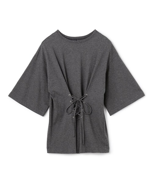 uncrave(アンクレイヴ)の「プレーンジャージー 2WAYレースアップトップス(Tシャツ/カットソー・レディース・ブラック系/グレー系/ホワイト系/レッド系/ブラウン系・F)」の12枚目の写真