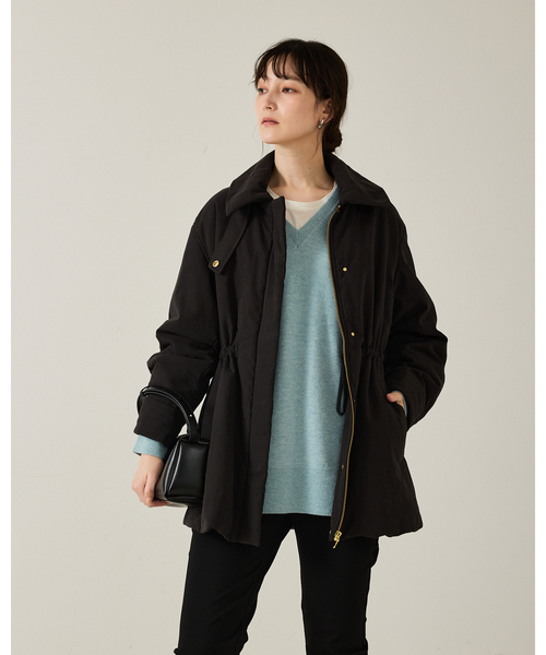 qualite(カリテ)の「【ウール100%】ウールVネックプルオーバー/秋服/冬服/ニット/チクチクしない/ハイゲージニット(ニット/セーター・レディース・ベージュ/ブラック/ブルー・フリー)」の16枚目の写真