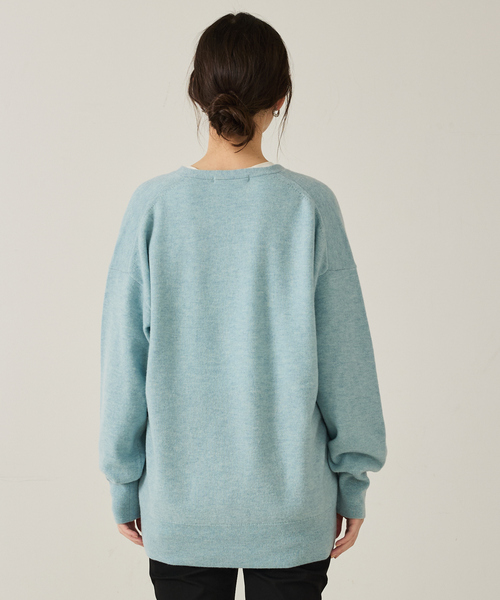 qualite(カリテ)の「【ウール100%】ウールVネックプルオーバー/秋服/冬服/ニット/チクチクしない/ハイゲージニット(ニット/セーター・レディース・ベージュ/ブラック/ブルー・フリー)」の19枚目の写真