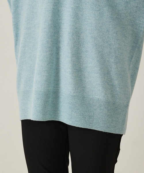 qualite（カリテ）の「【ウール100%】ウールVネックプルオーバー/秋服/冬服/ニット/チクチクしない/ハイゲージニット（ニット/セーター・レディース・ベージュ/ブラック/ブルー・フリー）」の22枚目の写真