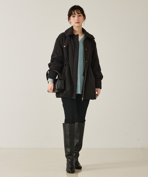 qualite（カリテ）の「【ウール100%】ウールVネックプルオーバー/秋服/冬服/ニット/チクチクしない/ハイゲージニット（ニット/セーター・レディース・ベージュ/ブラック/ブルー・フリー）」の15枚目の写真