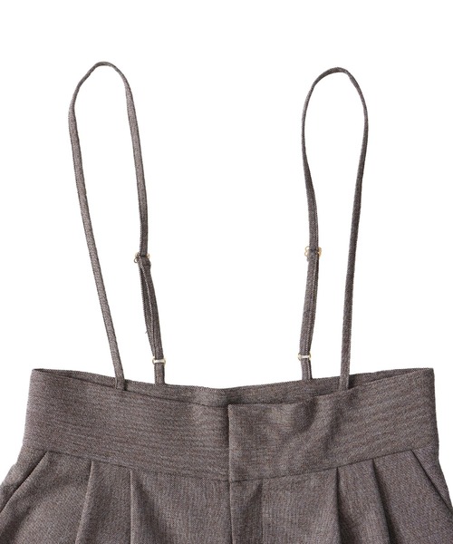 DRESSLAVE(ドレスレイブ)の「B7 / shoulder wide pants(ショルダーワイドパンツ)(スラックス・レディース・ブラウン/チャコールグレー・38)」の3枚目の写真