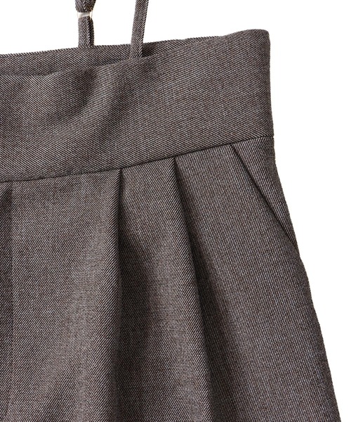 DRESSLAVE(ドレスレイブ)の「B7 / shoulder wide pants(ショルダーワイドパンツ)(スラックス・レディース・ブラウン/チャコールグレー・38)」の4枚目の写真