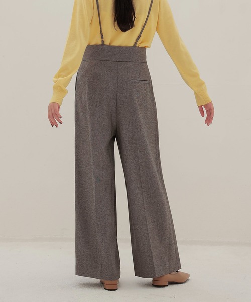 DRESSLAVE(ドレスレイブ)の「B7 / shoulder wide pants(ショルダーワイドパンツ)(スラックス・レディース・ブラウン/チャコールグレー・38)」の10枚目の写真