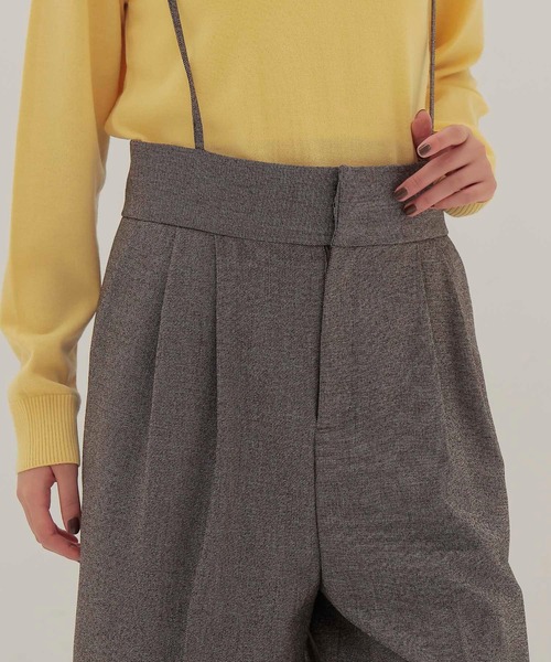 DRESSLAVE(ドレスレイブ)の「B7 / shoulder wide pants(ショルダーワイドパンツ)(スラックス・レディース・ブラウン/チャコールグレー・38)」の11枚目の写真