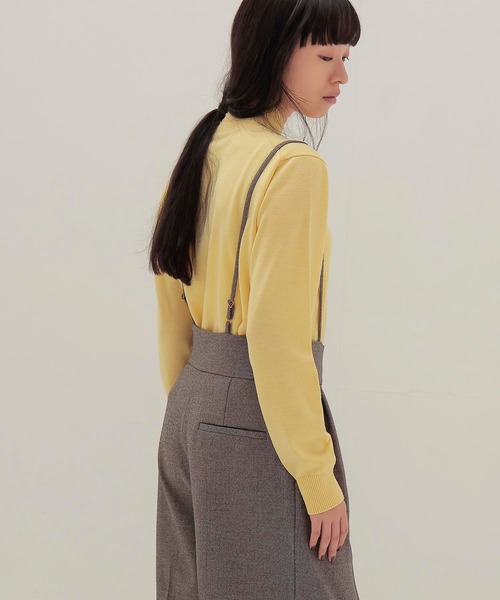 DRESSLAVE(ドレスレイブ)の「B7 / shoulder wide pants(ショルダーワイドパンツ)(スラックス・レディース・ブラウン/チャコールグレー・38)」の12枚目の写真