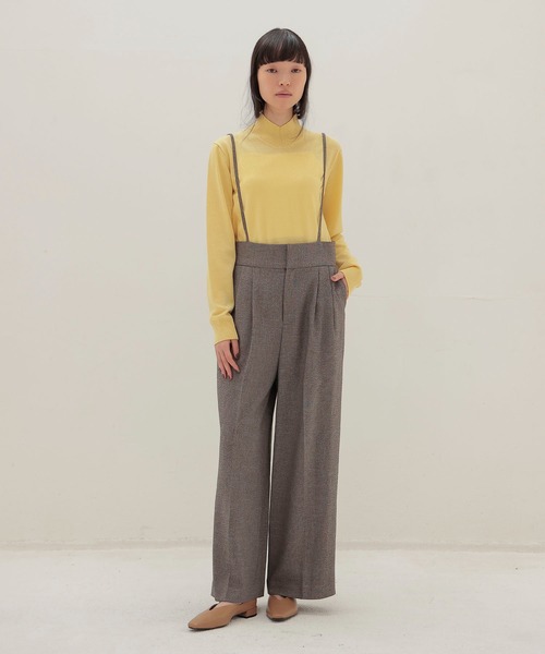 DRESSLAVE(ドレスレイブ)の「B7 / shoulder wide pants(ショルダーワイドパンツ)(スラックス・レディース・ブラウン/チャコールグレー・38)」の14枚目の写真