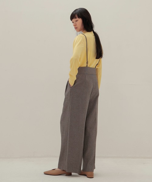 DRESSLAVE(ドレスレイブ)の「B7 / shoulder wide pants(ショルダーワイドパンツ)(スラックス・レディース・ブラウン/チャコールグレー・38)」の15枚目の写真