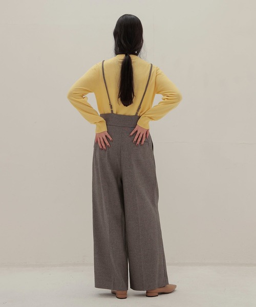 DRESSLAVE(ドレスレイブ)の「B7 / shoulder wide pants(ショルダーワイドパンツ)(スラックス・レディース・ブラウン/チャコールグレー・38)」の16枚目の写真