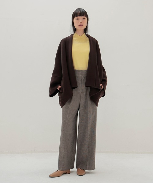 DRESSLAVE(ドレスレイブ)の「B7 / shoulder wide pants(ショルダーワイドパンツ)(スラックス・レディース・ブラウン/チャコールグレー・38)」の17枚目の写真